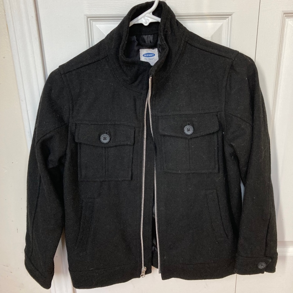 Old Navy Boys M/8 Black Jacket